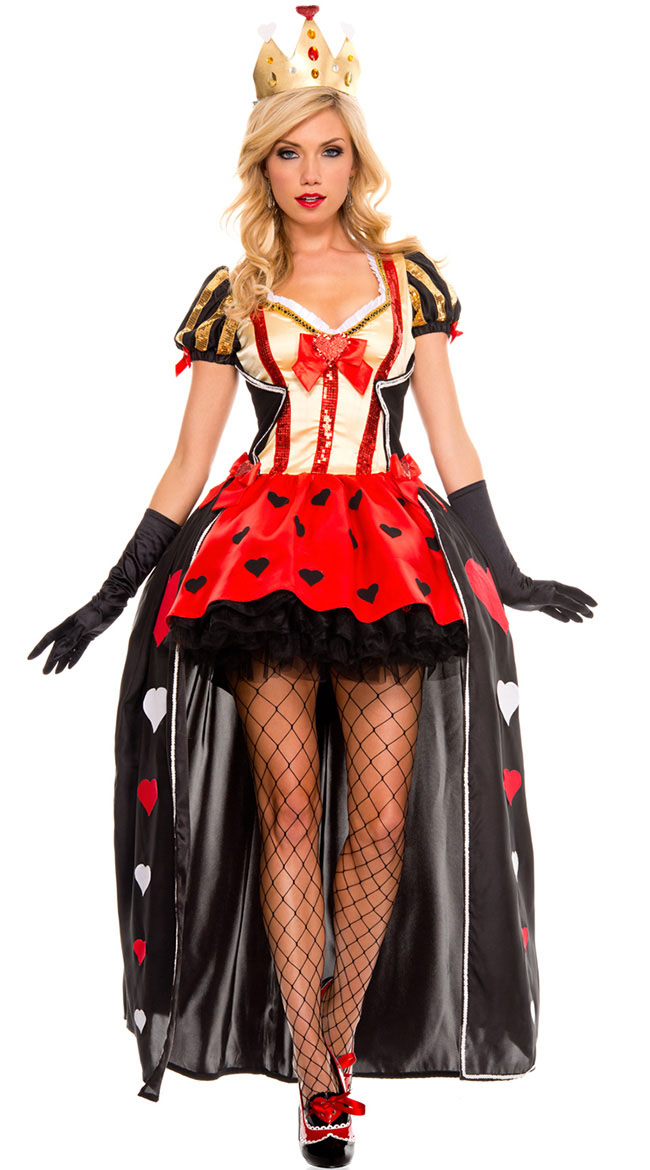 F1564 Luxurious Sequin Queen of Hearts costume